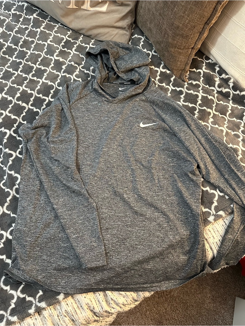 Nike Men's Grey Hooded Performance Jacket